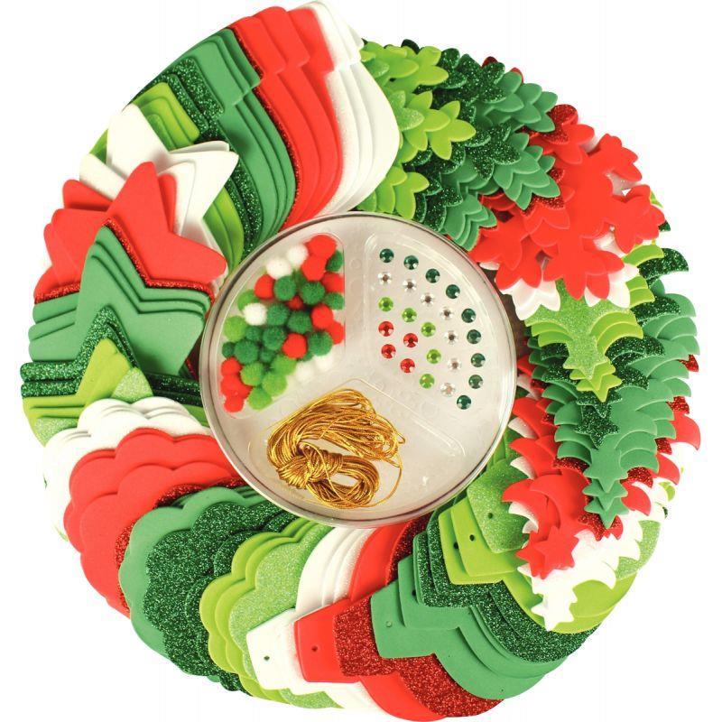 Image de  Kit de 532 pièces de décorations de Noël en mousse de caoutchouc 