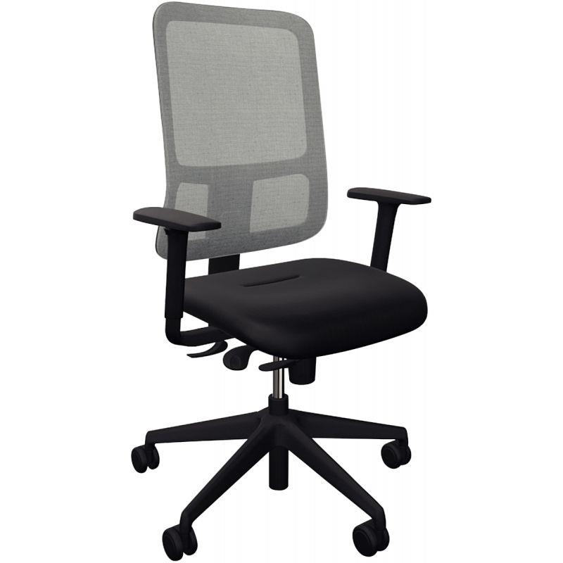 Image de  Fauteuil Early Mesh dossier gris/assise noir 