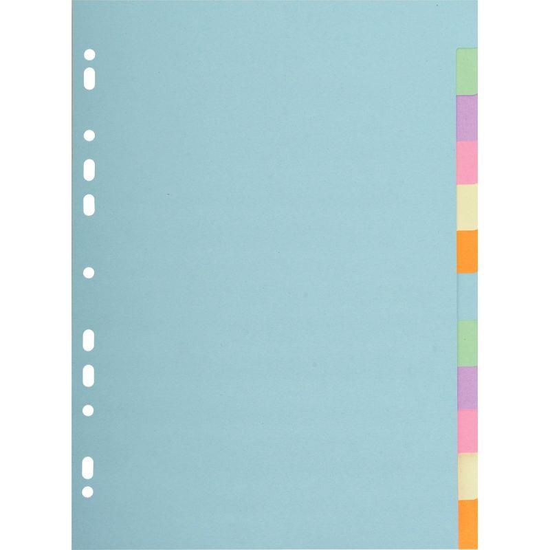 Image de  Jeu de 12 intercalaires en carte recyclée 170g, format A4 