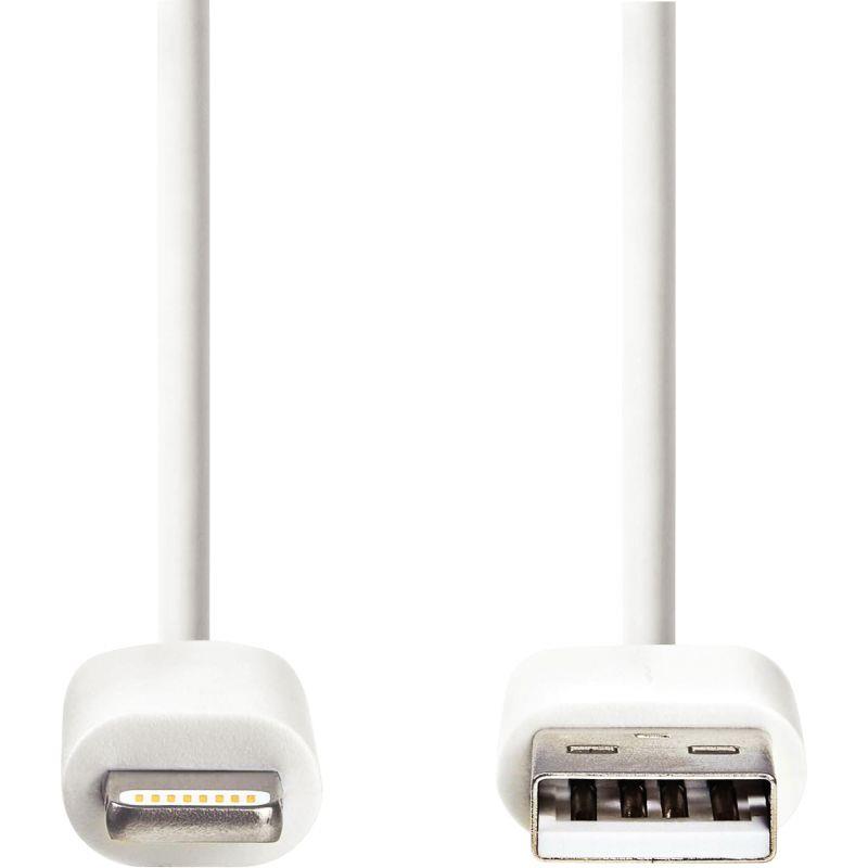 Image de  Cordon USB type A vers type Lightning 1m blanc 