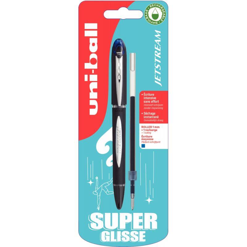 Image de  Blister de 1 stylo Jetstream bleu + 1 recharge bleue 
