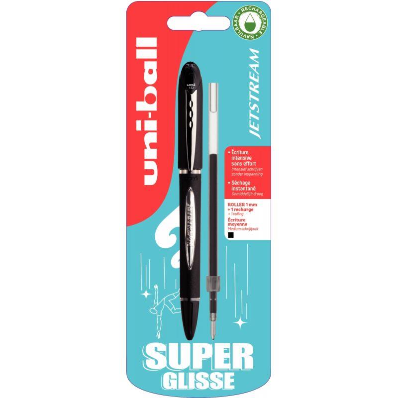 Image de  Blister de 1 stylo Jetstream noir + 1 recharge noire 