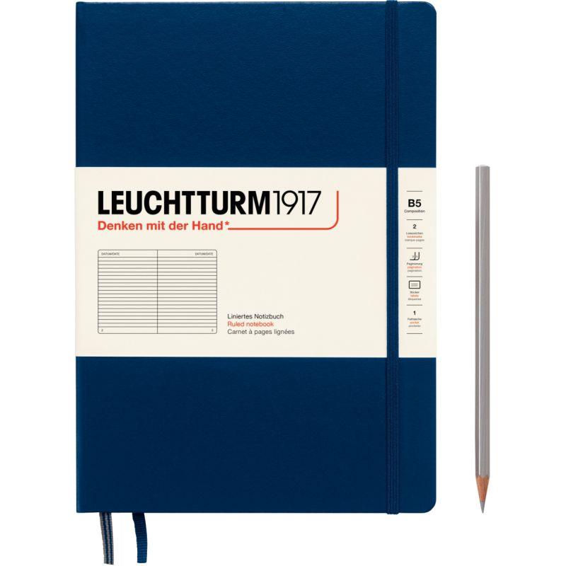 Image de  Carnet B5 ligné 219 Pages coloris marine 