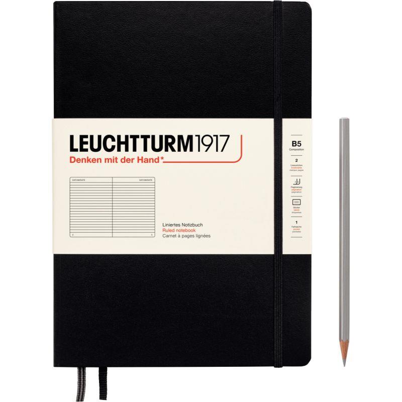 Image de  Carnet B5 ligné 219 Pages coloris noir 