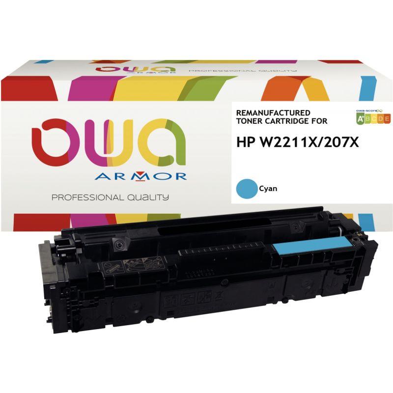 Image de  OWA cartouche laser cyan Haute capacité remanufacturée compatible HP 207X (W2211X) 