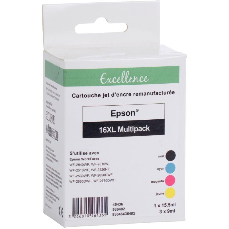 Image de  Excellence lot 4 cartouches encre NCMJ compatible Epson STYLO PLUME / 16XL T163640 