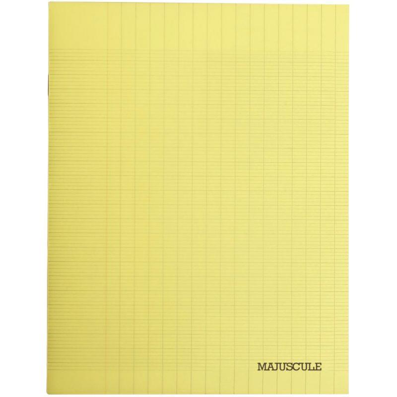 Image de  Piqûre 48 pages MAJUSCULE, format 17x22 cm, seyès 80g, couverture polypropylène jaune 