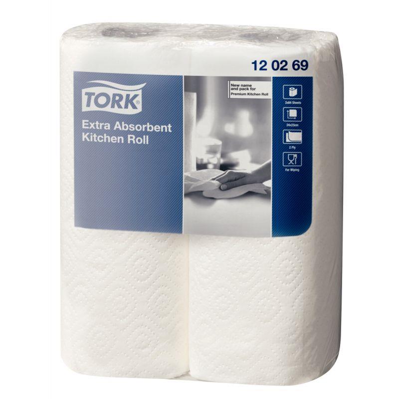 Image de  Lot de 24 rouleaux essuie-tout TORK 2 plis 