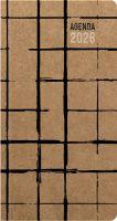 Image de  Agenda semainier Kraft 9x17cm courbes 