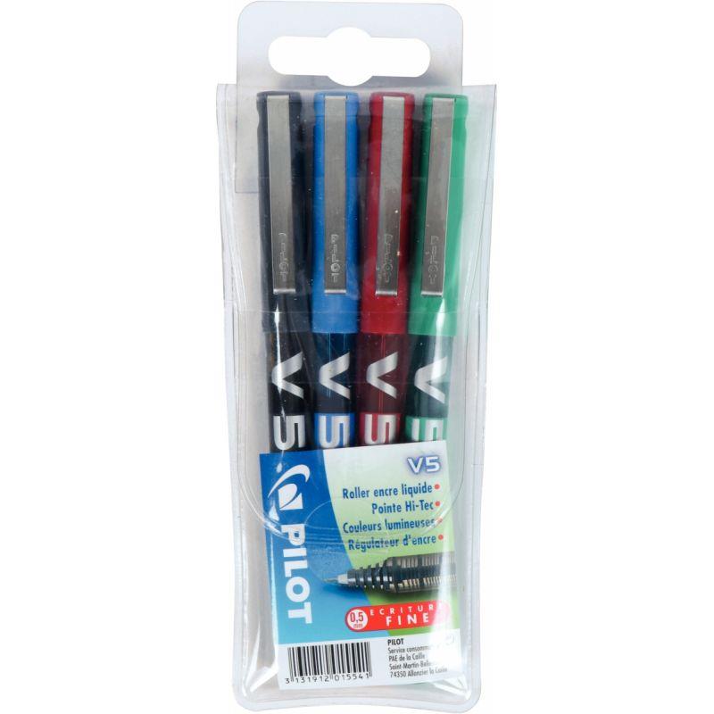 Image de  Pochette de 4 stylos V5 assortis 