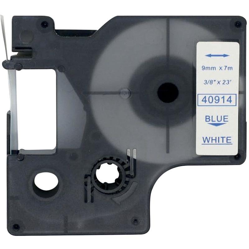 Ref. 48775, Recharge DYMO D1 bleu sur blanc 9MM x 7M compatible, marque LAMA