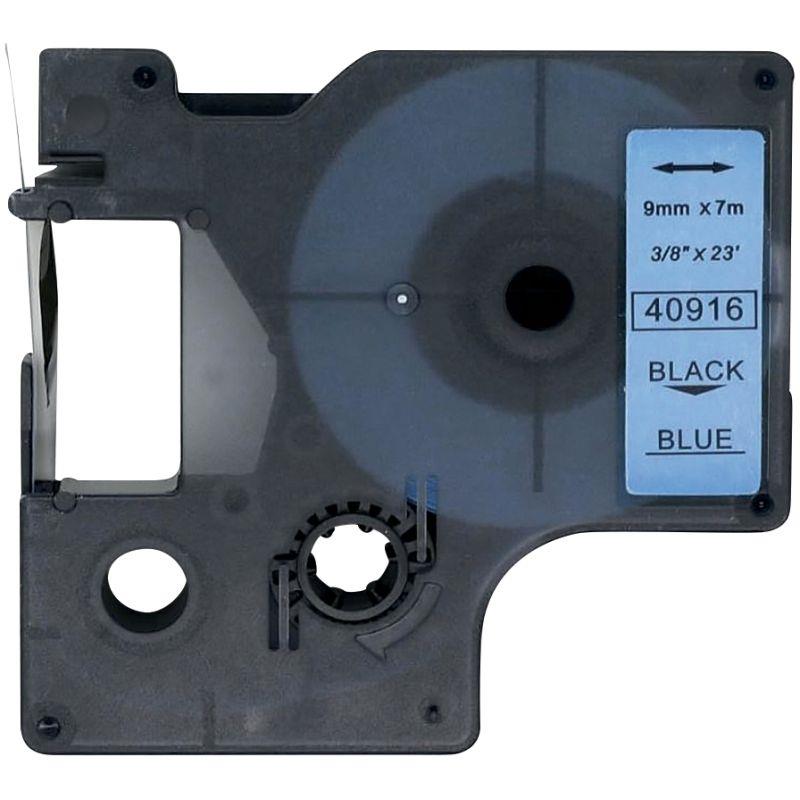 Ref. 48779, Recharge DYMO D1 noir sur bleu 9MM x 7M compatible, marque LAMA