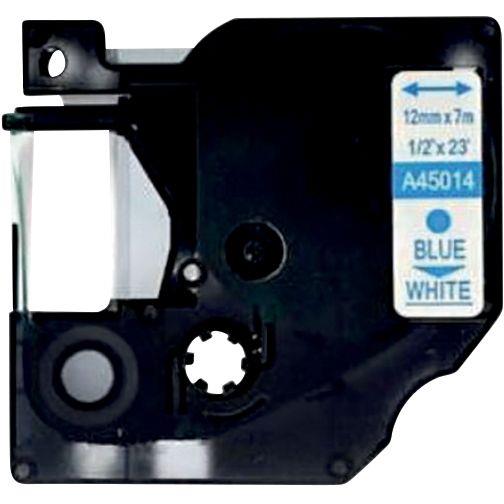 Ref. 48780, Recharge DYMO D1 bleu sur blanc 12MM x 7M compatible, marque LAMA