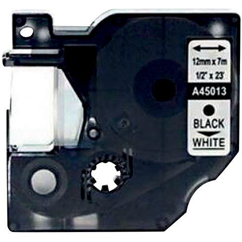 Ref. 48783, Recharge DYMO D1 noir sur blanc 12MM x 7M compatible, marque LAMA