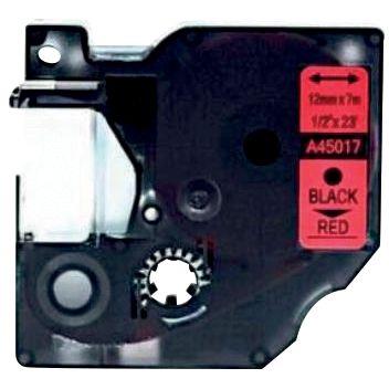 Ref. 48786, Recharge DYMO D1 noir sur rouge 12MM x 7M compatible, marque LAMA