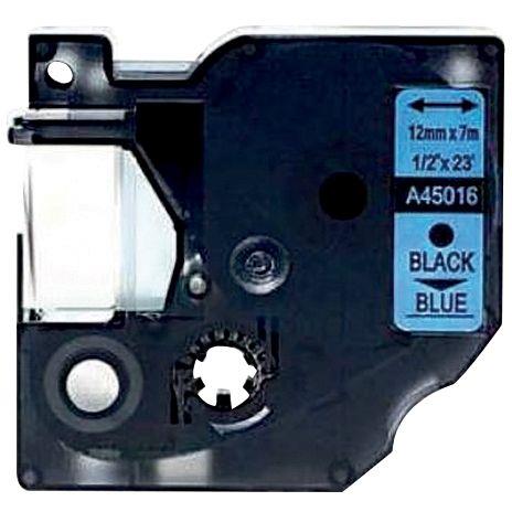 Ref. 48891, Recharge DYMO D1 noir sur bleu 12MM x 7M compatible, marque LAMA