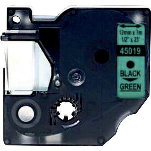 Ref. 48892, Recharge DYMO D1 noir sur vert 12MM x 7M compatible, marque LAMA