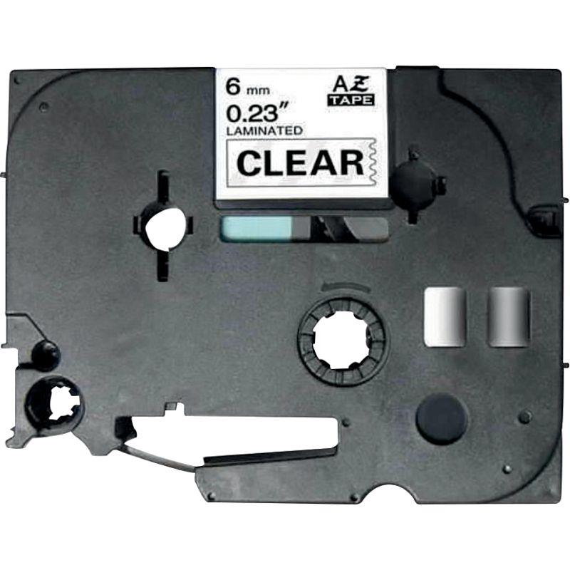 Ref. 48900, Recharge TZE noir sur transparent 6MM x 8M compatible, marque LAMA