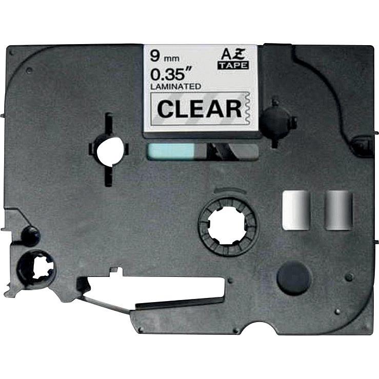 Ref. 48902, Recharge TZE noir sur transparent 9MM x 8M compatible, marque LAMA
