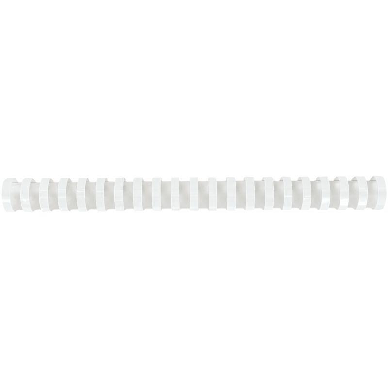 Image de  Boîte de 50 reliures plastiques couleur Ø 25mm blanc 