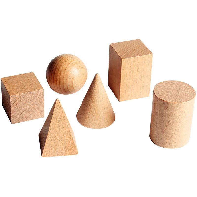 Image de  Lot de 12 solides en bois 