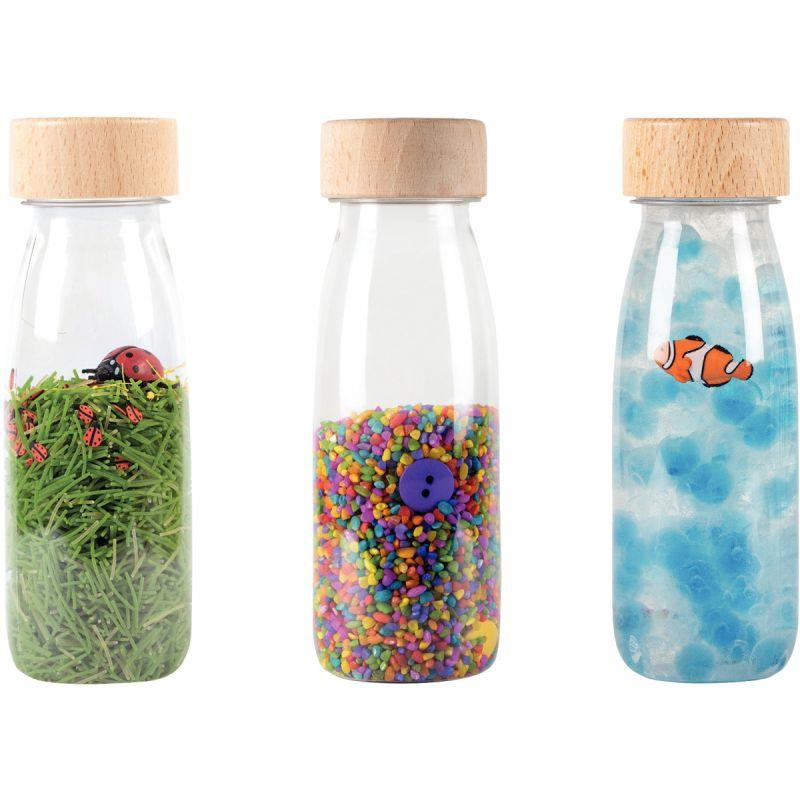 Image de  Pack de 3 bouteilles sensorielles PETIT BOUM, nature sonore 