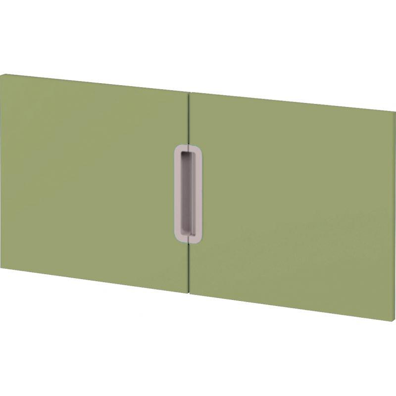 Image de  Lot de 2 portes vertes pour meubles à étagères 