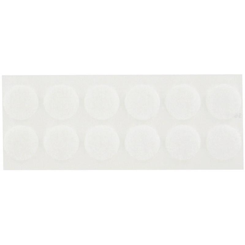 Image de  Pochette pastilles de Velcro super adhésif blanc  24 pastilles males et 24 pastilles femelles 