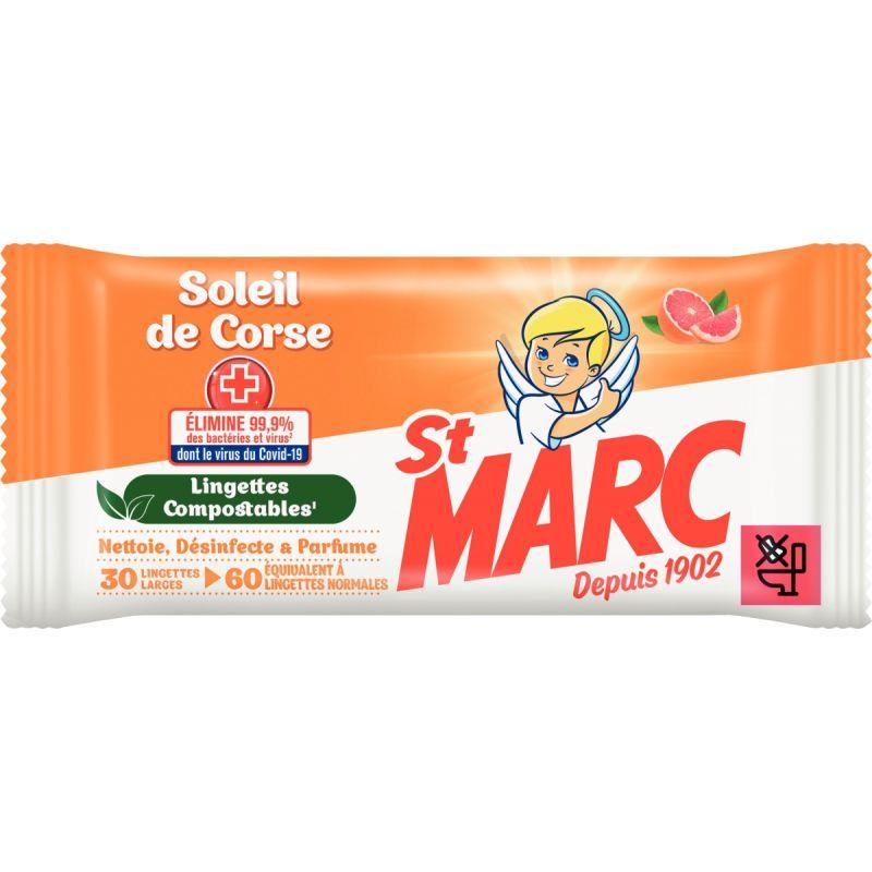 Image de  Paquet de 30 lingettes ST MARC Soleil de Corse 
