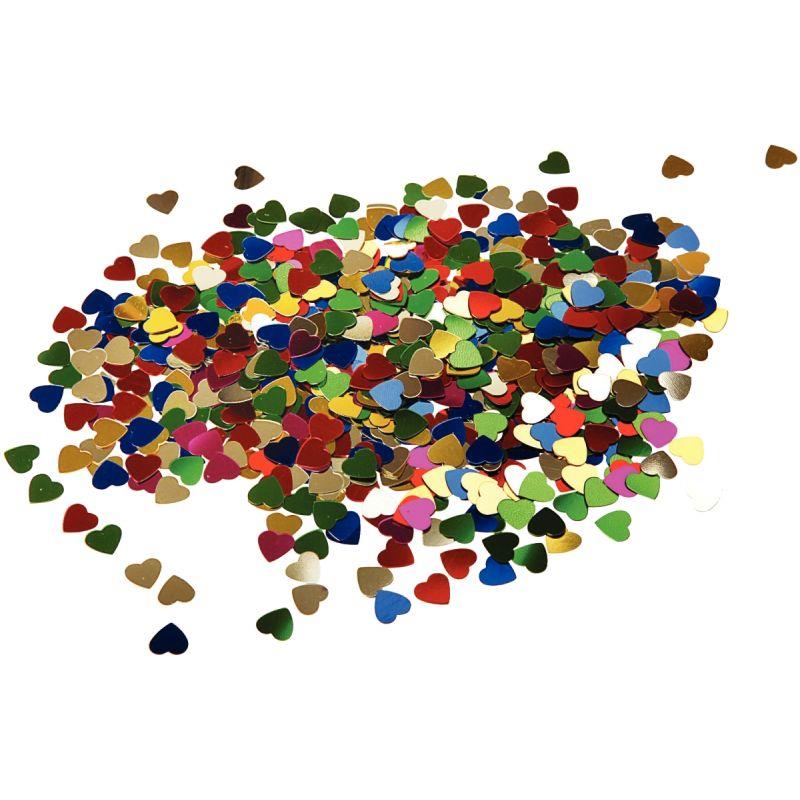 Image de  Pot de 160grammes de confettis coeur à coller 