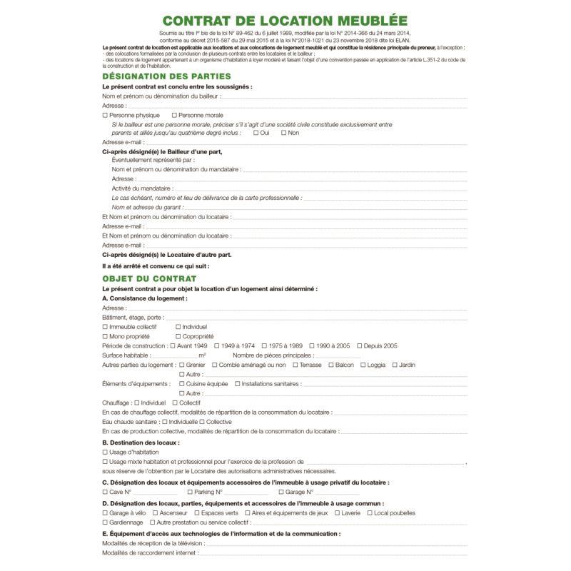 Image de  Dossier contrat de location meublée 