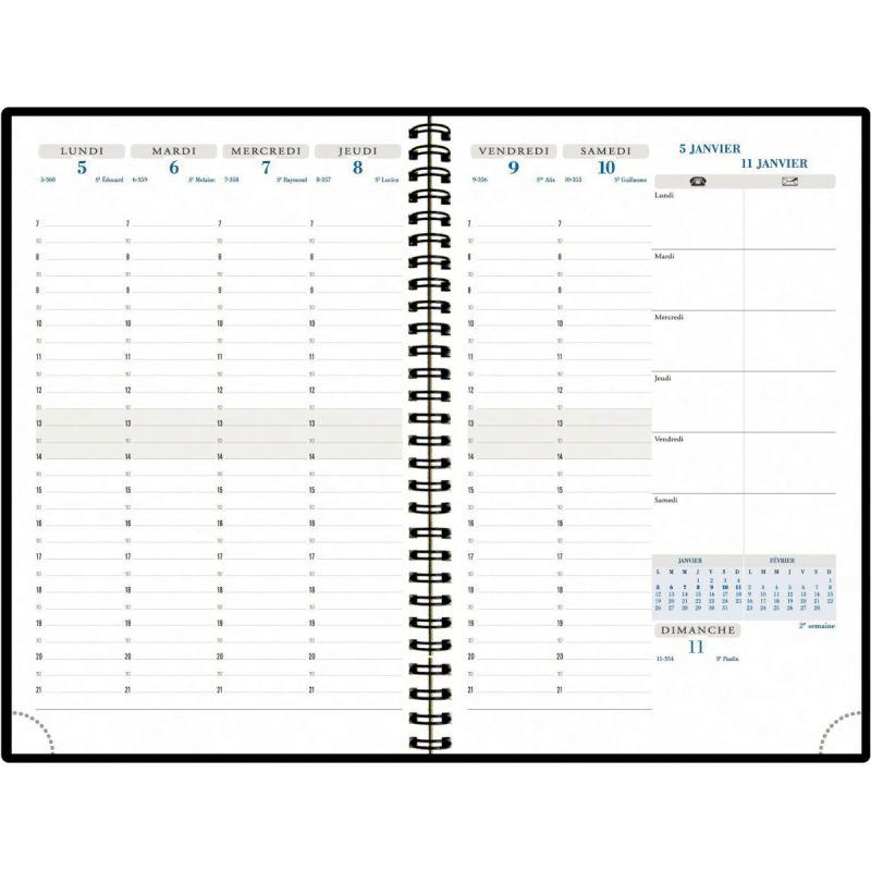 Image de  Recharge agenda semainier Horizon Spiralé 15x21cm 