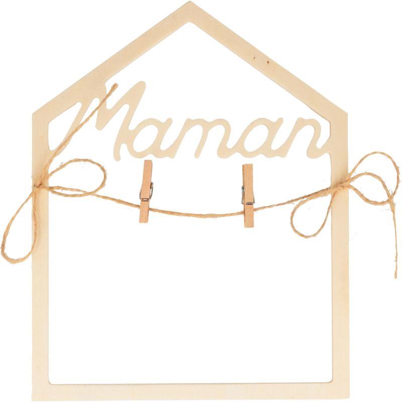 Image de  Cadre en bois 2D, Maman 