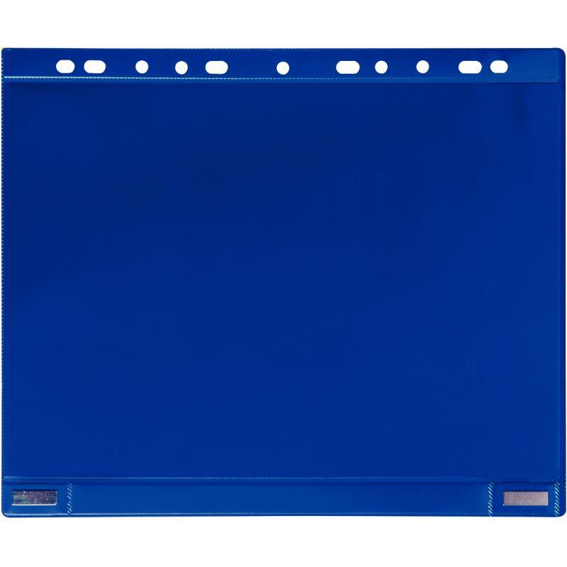 Image de  Lot de 5 pochettes perforées aimantées format A4 bleu 