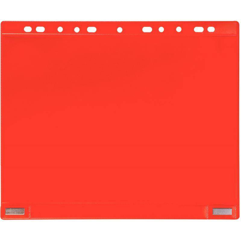 Image de  Lot de 5 pochettes perforées aimantées format A4 rouge 