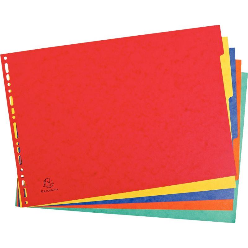 Image de  Jeu de 5 intercalaires en carte lustrée 400g, format A3 à l''italienne 