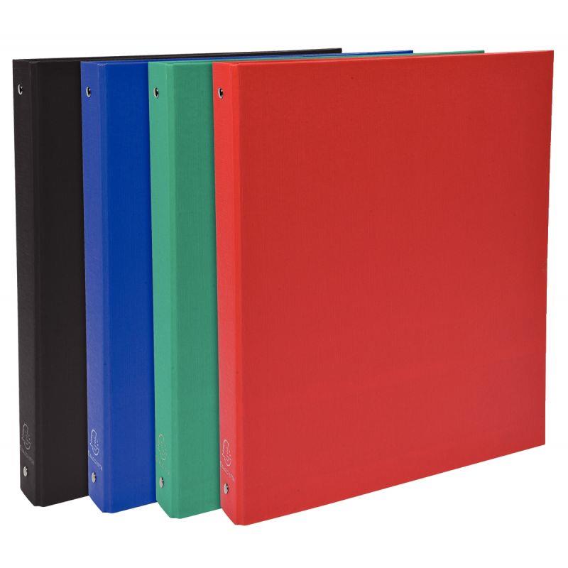 Image de  Classeur 4 anneaux en carton plastifié, format A4, dos 4 cm, 4 coloris assortis 