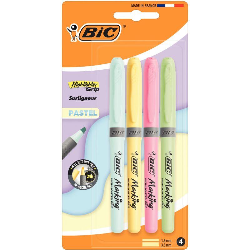 Image de  Blister de 4 surligneurs Highlighter grip pastel 
