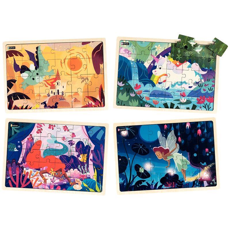 Image de  Lot de 4 puzzles, univers fantastiques 