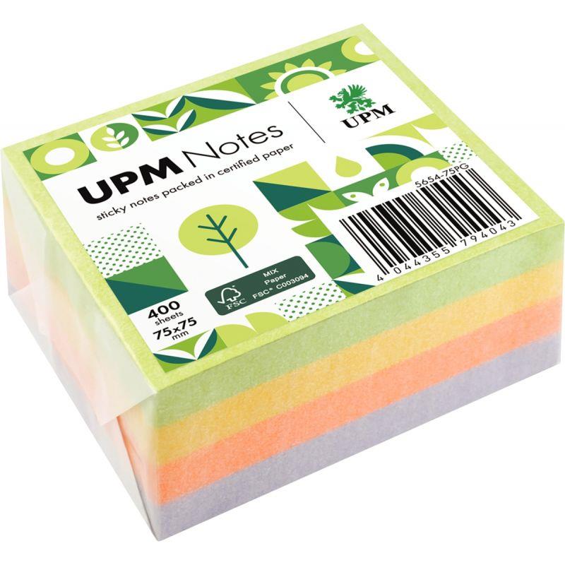 Image de  Bloc cube repositionnable 75 x 75 mm 400feuilles coloris SPRING 