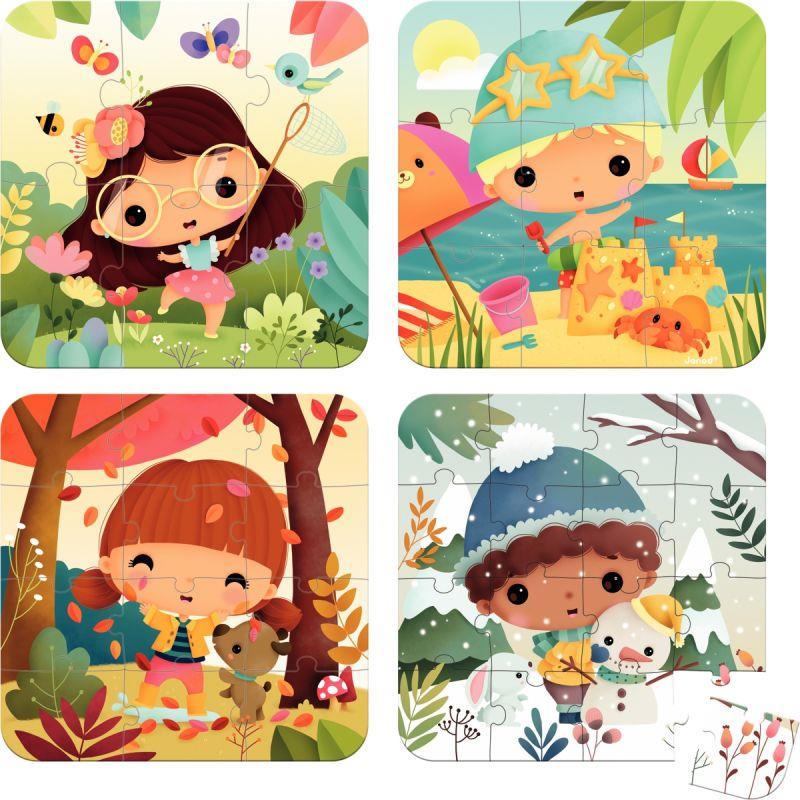 Image de  Boite de 4 puzzles progressifs, les 4 saisons 