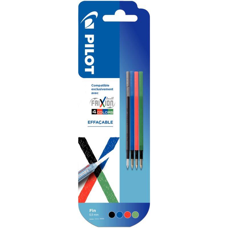Image de  Blister 4 recharges pour Frixion Ball 4 Couleurs assorties 