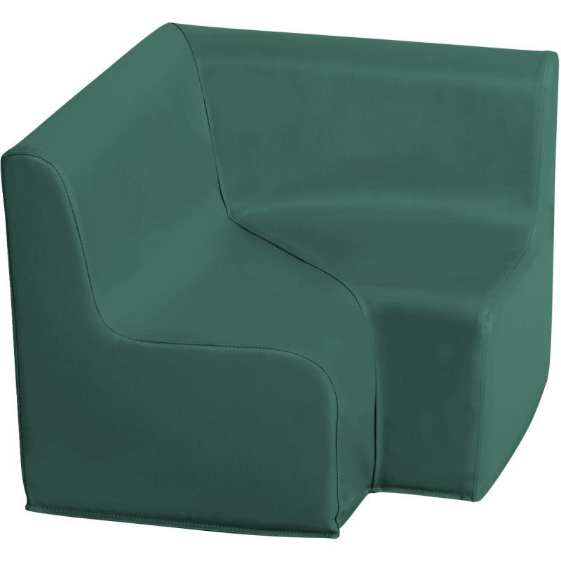 Image de  Chauffeuse d''angle 90 degrés 56x56x45cm bleu 