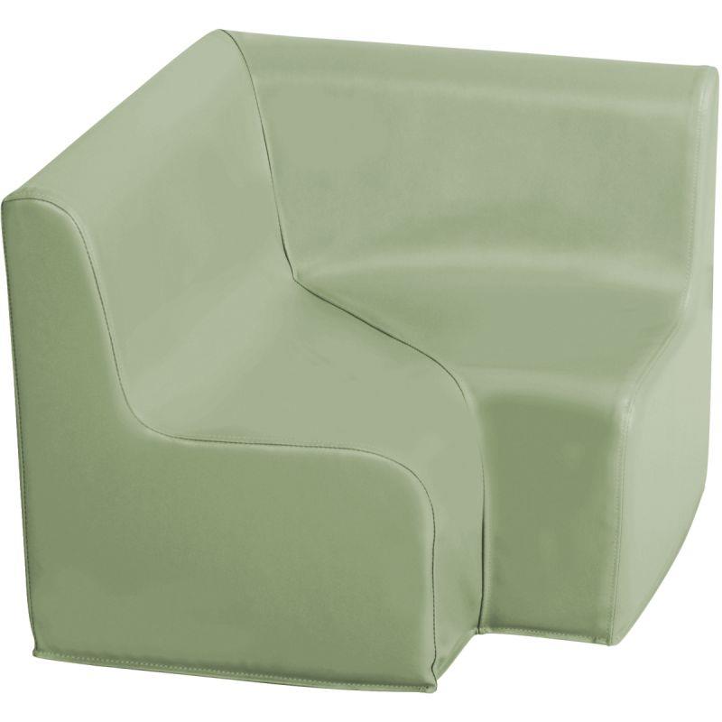 Image de  Chauffeuse d''angles 90 degrés 56x56x45 menthe 