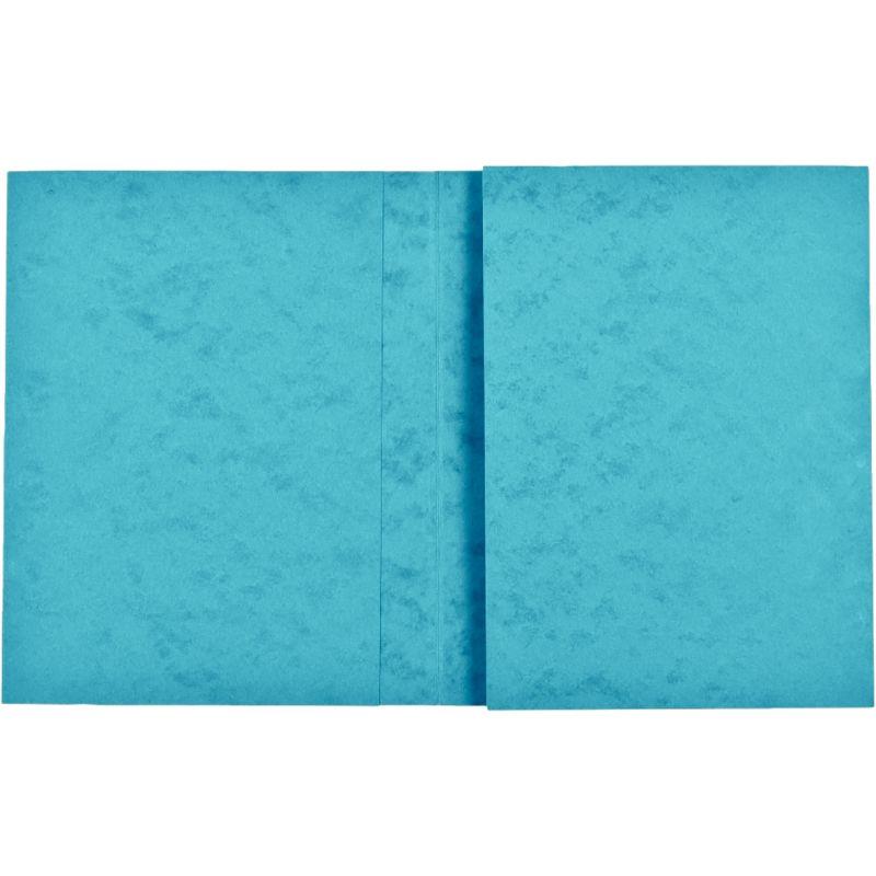 Image de  Lot de 10 protège-cahiers grands rabats en carte lustrée, pour format 24x32 cm, bleu 