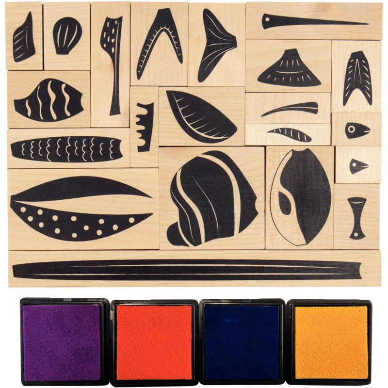 Image de  Tampons encreurs poissons 17x13cm 