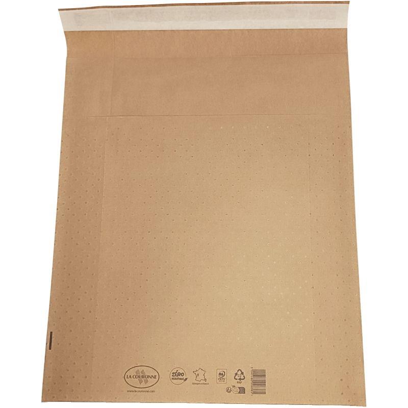Image de  Carton de 50 pochettes bulle air papier 250  x 350 mm avec soufflet 90 mm 