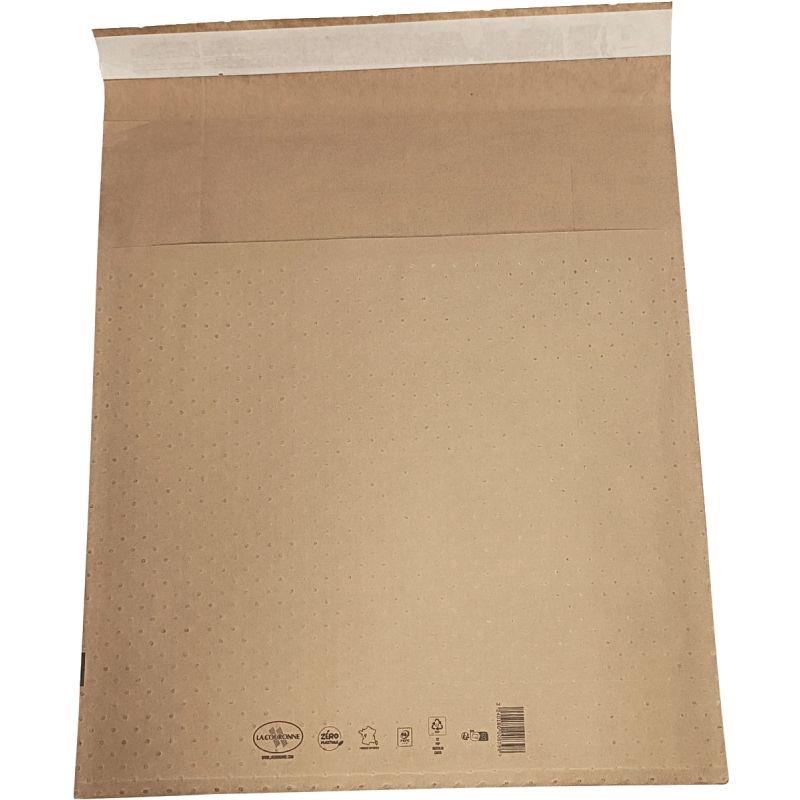 Image de  Carton de 50 pochettes bulle air papier 250  x 350 mm avec soufflet 120 mm 