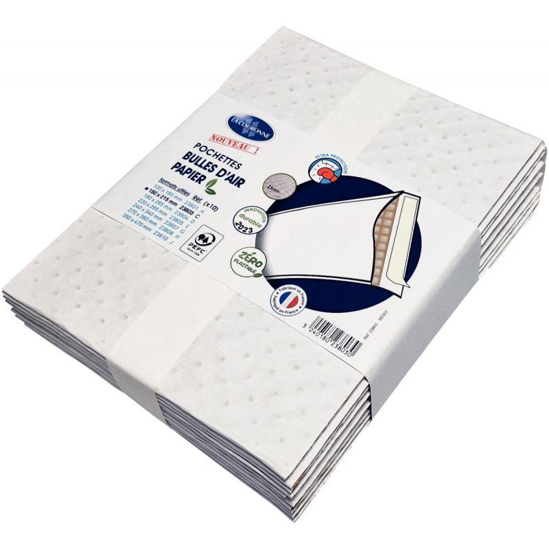 Image de  Paquet de 10 pochettes bulle air blanc  150 x 215 mm 