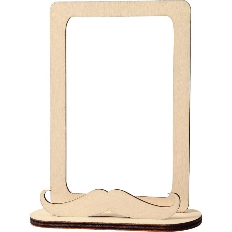 Image de  Cadre photo en bois, moustache 